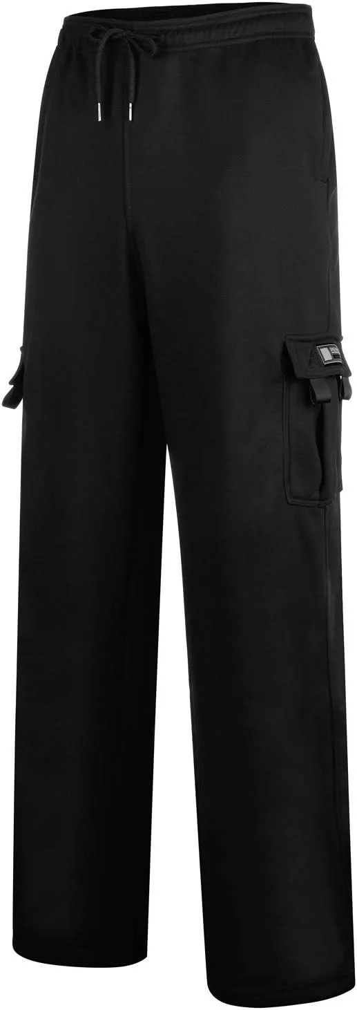Cargo Joggers for Men Plus Size Drawstring Waist Cargo Sweatpants with Multi Pockets Baggy Casual Cargo Pants