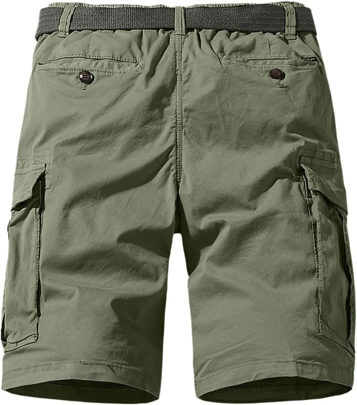 Cargo Shorts for Men Relaxed Fit, Men's Slim Flat-Front Comfort Stretch Chino Shorts Summer Hiking Fishing Shorts