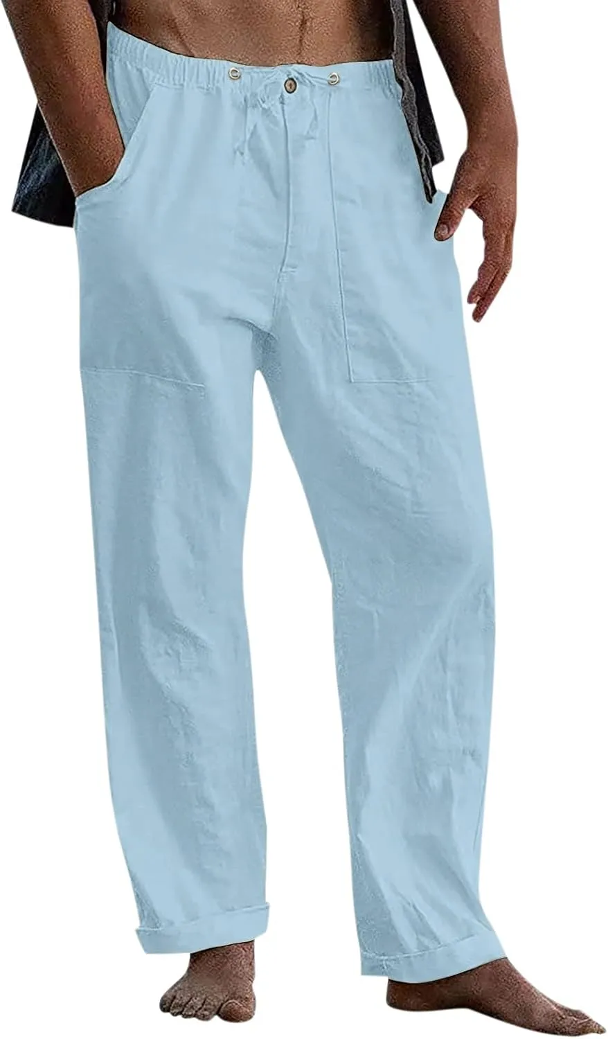 Casual Work Pants for Men Mens Casual Dress Pants Men's Slim-Fit Wrinkle- Flat-Front Chino Straight Fit Twill Pant