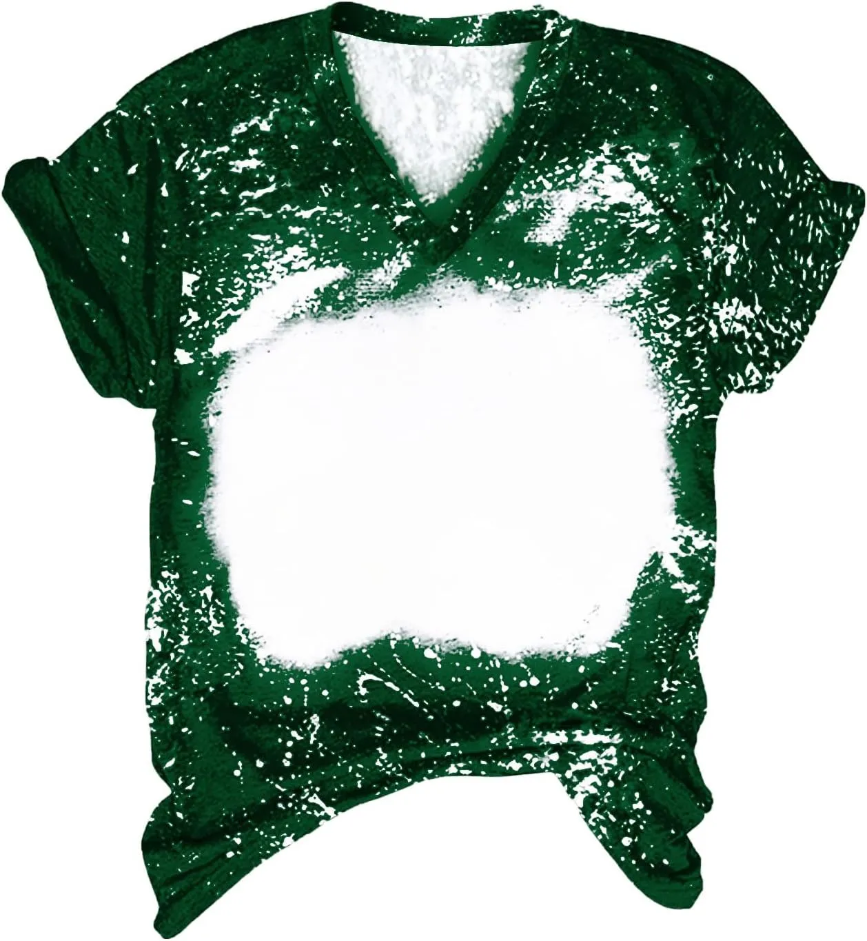 Ceboyel Women Bleached Sublimation T Shirts 2024 Polyester Blanks Tshirts Short Sleeve Cute Graphic Tee Tops Items Clothes