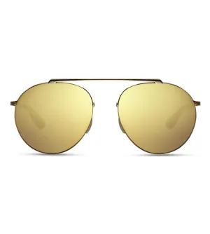 Christian Roth Unisex Gold Aviator Sunglasses