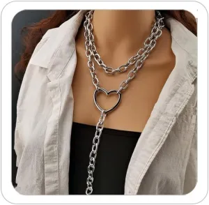 Chunky Gold Necklaces for Women Gold Layered Necklaces Punk 8090s Hip Hop Necklace Cuban Link Chain Necklaces Layered Choker Necklace Prom Jewelry Freaknik Outfit Accessories