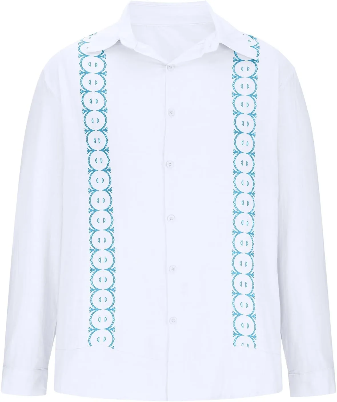 Cotton Linen Shirts for Men Casual Long Sleeve Buttons Down Linen Shirts Summer Lightweight Beach Shirts