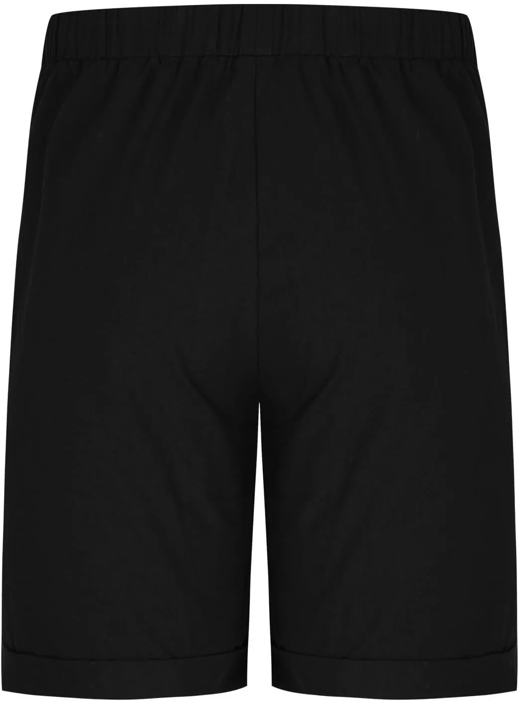 Cotton Mens Casual Linen Shorts Rolled Hem Relaxed Fit Shorts with Dual Front Pockets and Breathable Texture