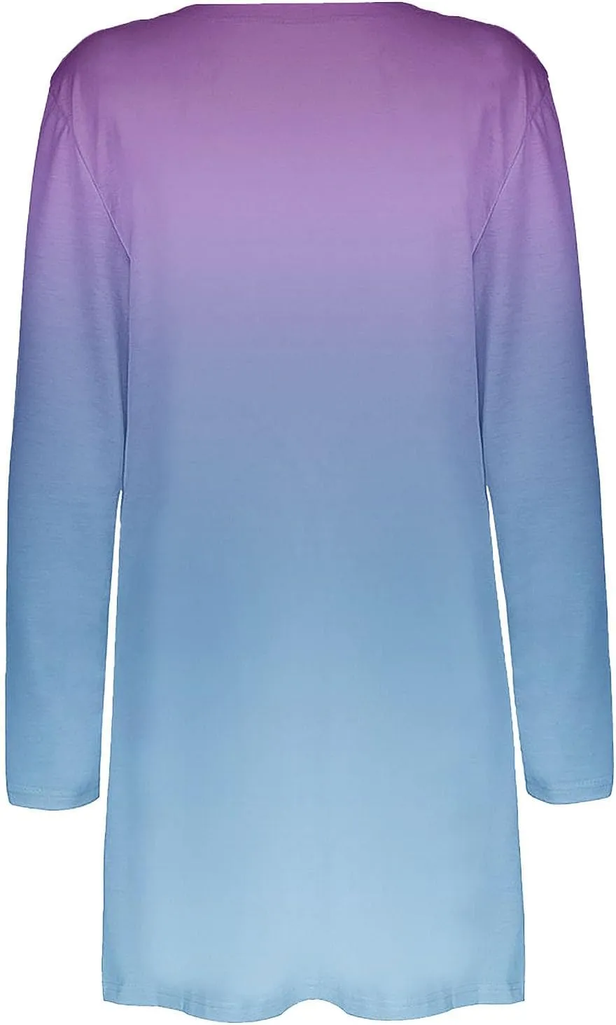 Cropped Cardigan for Women 2024 Loose Open Front Winter Coats Gradient Long Sleeve Cardigans with Pockets