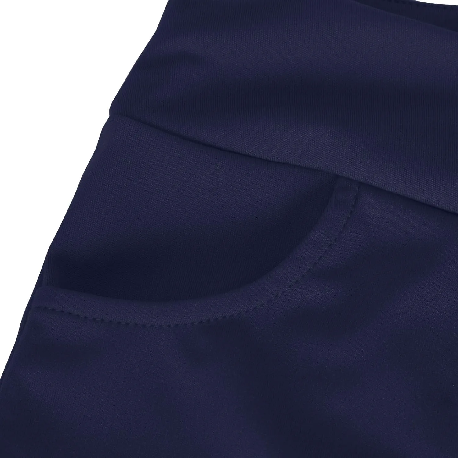 Cropped Trousers for Women Fashion Bell Bottom Pants High Elastic Waist Pants Comfy Pants Travel Pants with Pocket