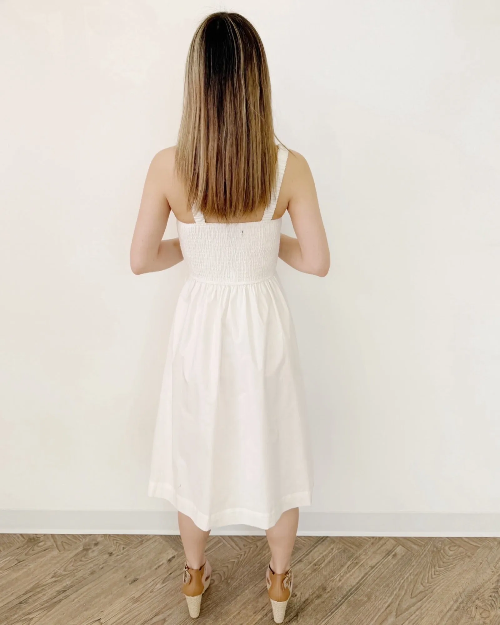 Cruz Smocked Midi Dress