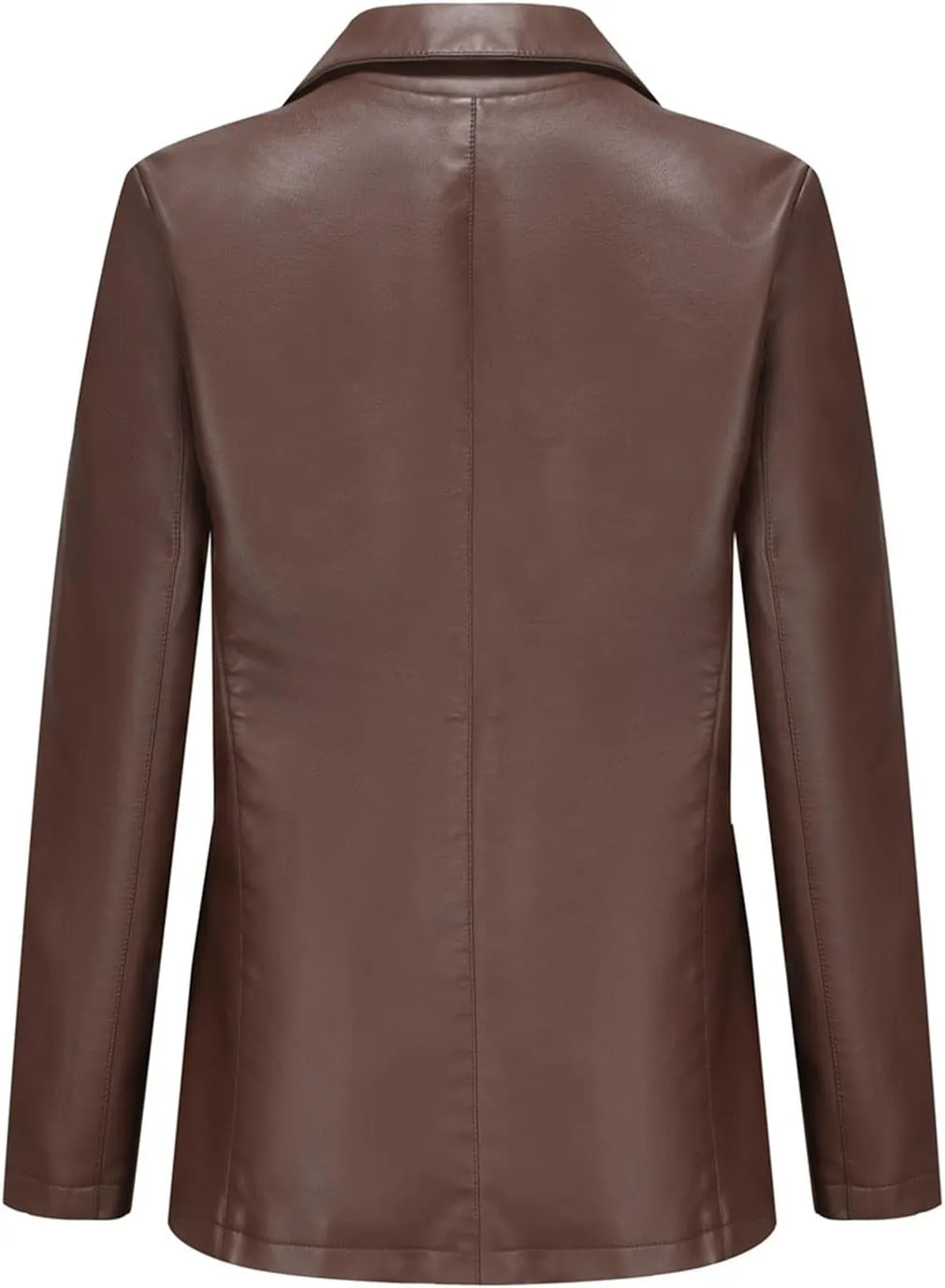 Dademeo Womens Faux Leather Jacket, Trendy Fall Fashion Motorcycle Bike Coat Long Sleeve Zip up PU Leather Jacket with Pocket