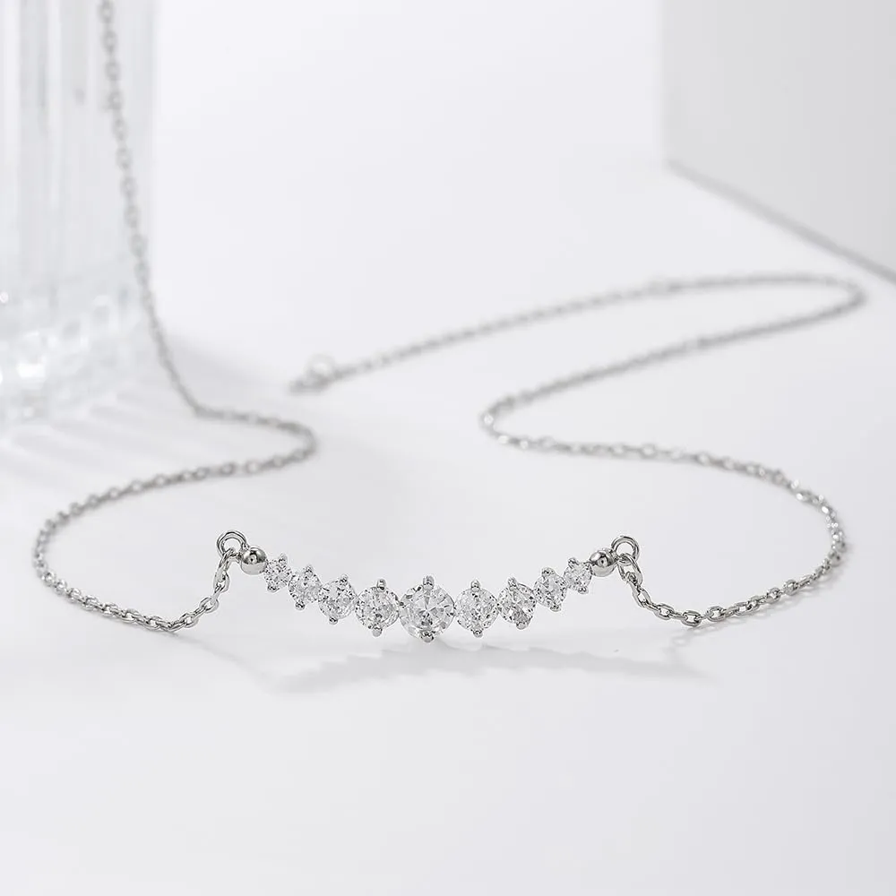 Diamond Necklaces for Women Dainty Choker Necklace Simple 14k Gold Plated CZ Jewelry Necklaces