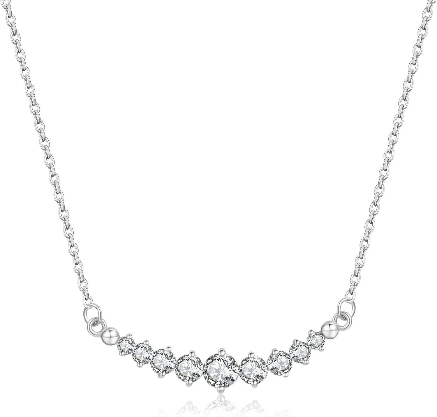 Diamond Necklaces for Women Dainty Choker Necklace Simple 14k Gold Plated CZ Jewelry Necklaces
