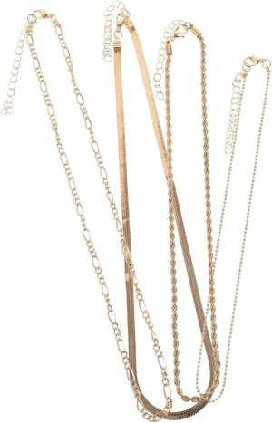 Didiseaon Glamourous Layered Chain Necklace Women 4pcs Set for Valentine's Day Wedding and Daily Life