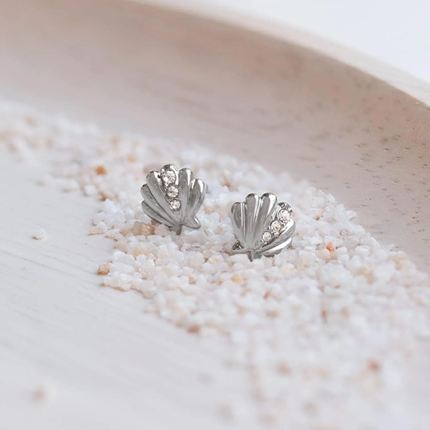 Disney Silver Stud Earrings with Crystals