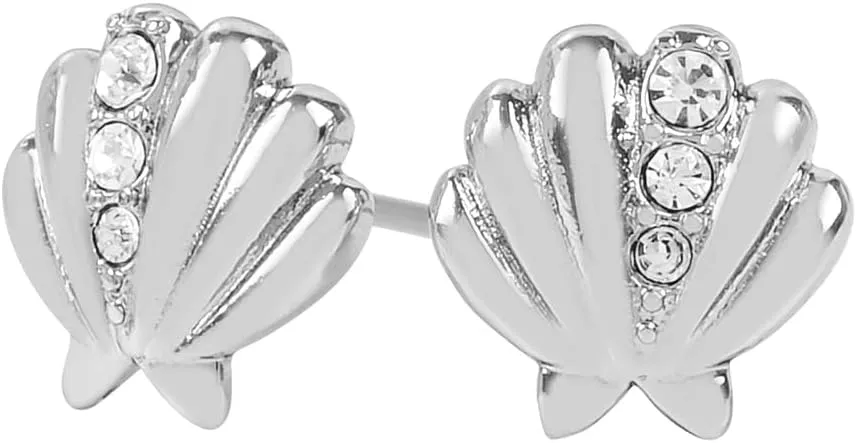 Disney Silver Stud Earrings with Crystals