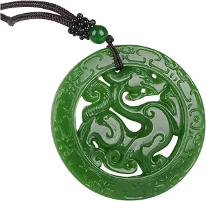 Dragon Green Carving Pendant Hollow Pendant Jade Jade Hollow Dragon Necklaces & Pendants S Necklace for Women