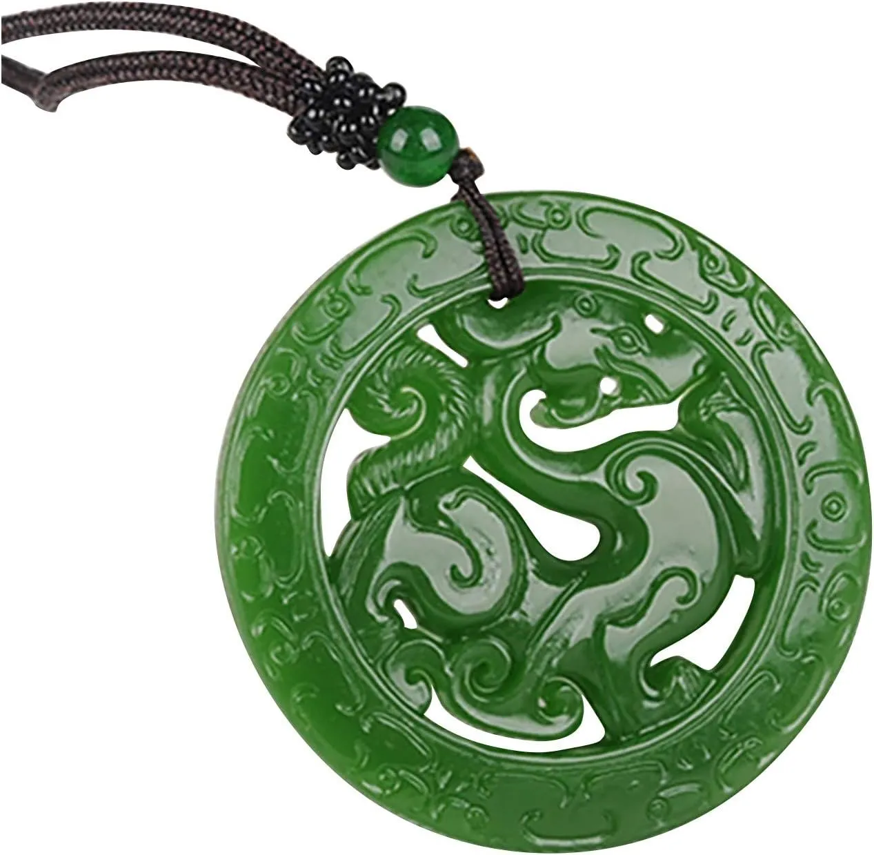 Dragon Green Carving Pendant Hollow Pendant Jade Jade Hollow Dragon Necklaces & Pendants S Necklace for Women