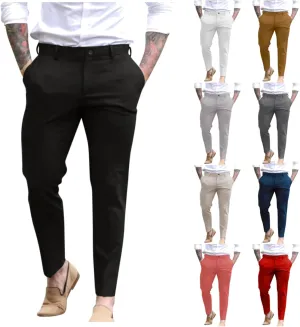Dress Pants for Men Slim Fit Tapered Suit Trousers Casual Skinny Stretch Business Work Clothes Golf Pants