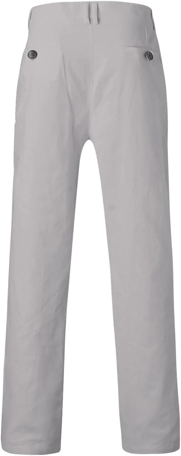 Dress Pants for Men Slim Fit Tapered Suit Trousers Casual Skinny Stretch Business Work Clothes Golf Pants