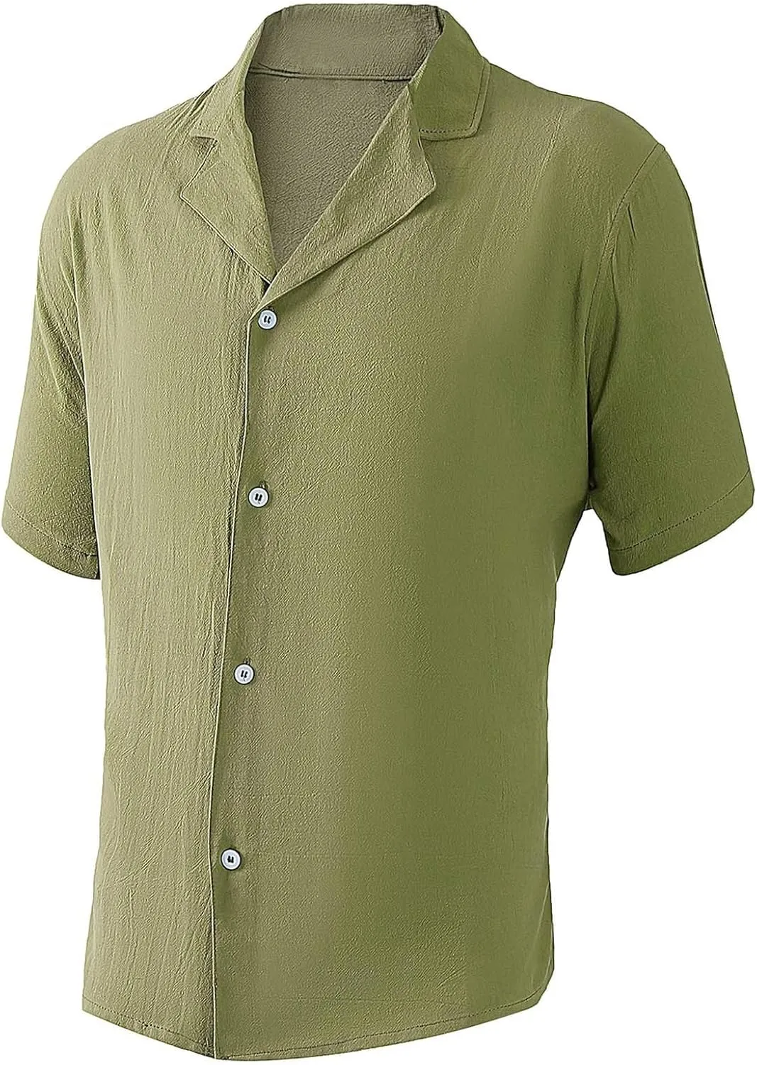 Dress Shirts for Men Wrinkle Free Cotton Linen Beach Shirts Bowling Shirts Black Button Down Shirt Men