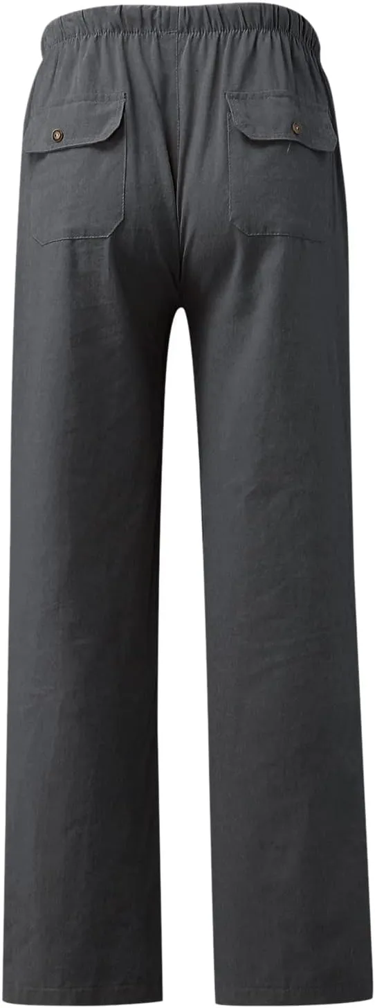 Dress Trousers for Men Mens Cargo Work Trouser Mens Cargo Trousers Cotton Slim Fit Chinos Men's Fleece Sweatpants