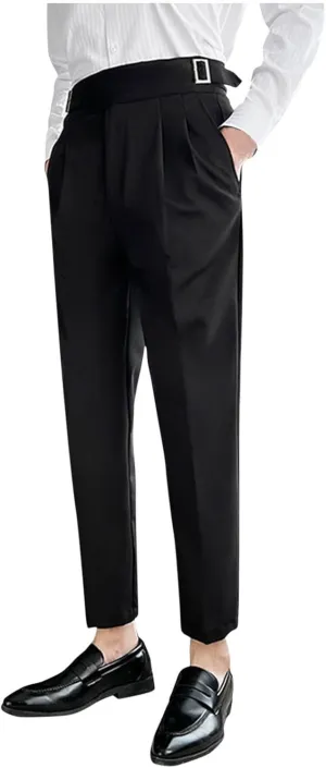 Dress Trousers for Men Stylish Slim Fit Bottoms Office Wear Tapered Pants Formal Casual Versatile Look