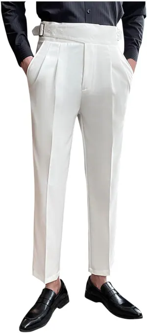Dress Trousers for Men Stylish Slim Fit Bottoms Office Wear Tapered Pants Formal Casual Versatile Look