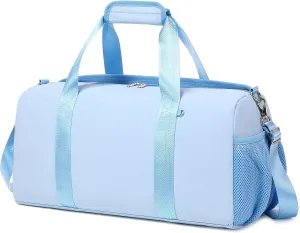 Duffel Bag for Girls Dance Ballet Sports Gym Bag Water Resistant Yoga Travel Bags with Shoes CompartmentBlue