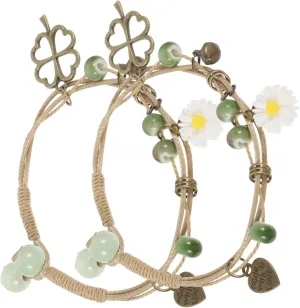 Ethnic Style Retro Bracelet Pendants Set Fashion Jewelry for Women String Bracelets Chic Appeal