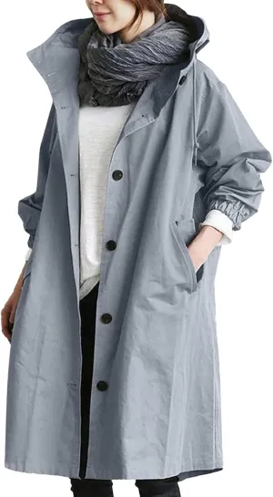 Fall Fashion for Women 2025 Trendy Women's Double Breasted Long Trench Coat Windproof Classic Lapel Slim Overcoat with Belt