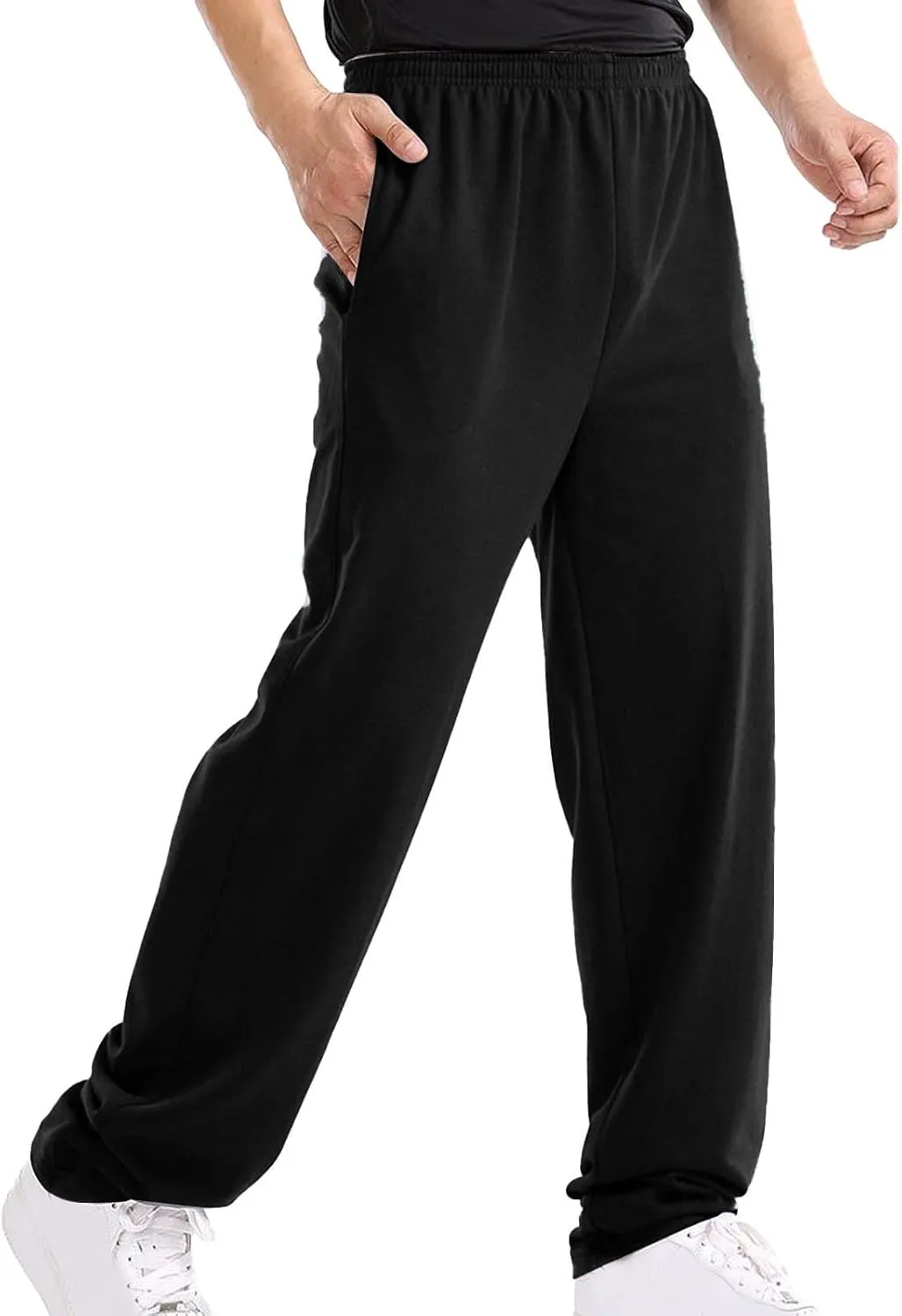 Fall Trousers Men Mens Pants for Fall Mens Cargo Trousers Cotton Slim Fit Chinos Men Open Hem Lightweight Jog Pants