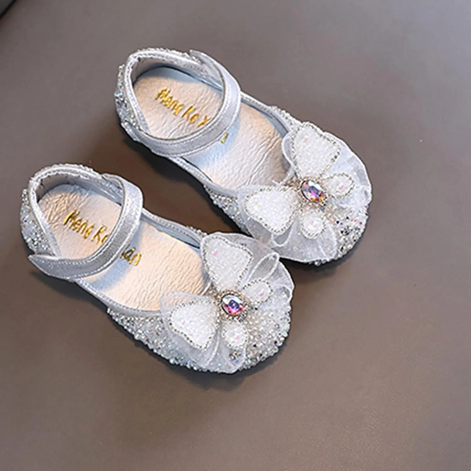 Fashion Autumn Toddler and Girls Casual Shoes Thick Sole Round Toe Buckle Dress Shoes Water Shoes Girls