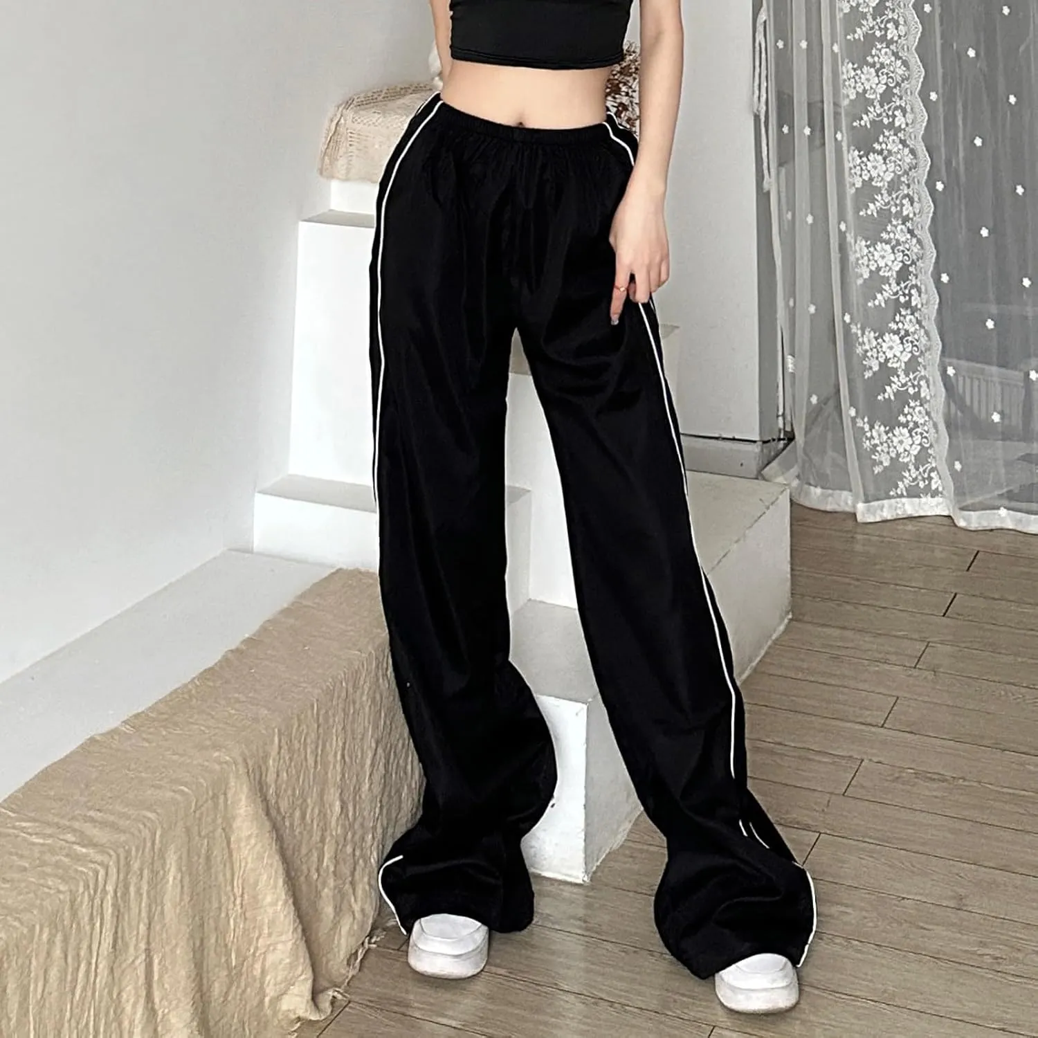 Fashion Jeans for Women Wide Leg Baggy Jeans High Waist Y2K Cargo Pants Casual Loose Boyfriends Trousers Vintage Streetwear