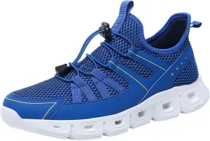 Fashion Sneakers Shoes Men Sports Shoes Fashionable New Pattern Simple Pure Color Mesh Breathable Flat Bottom Elastic
