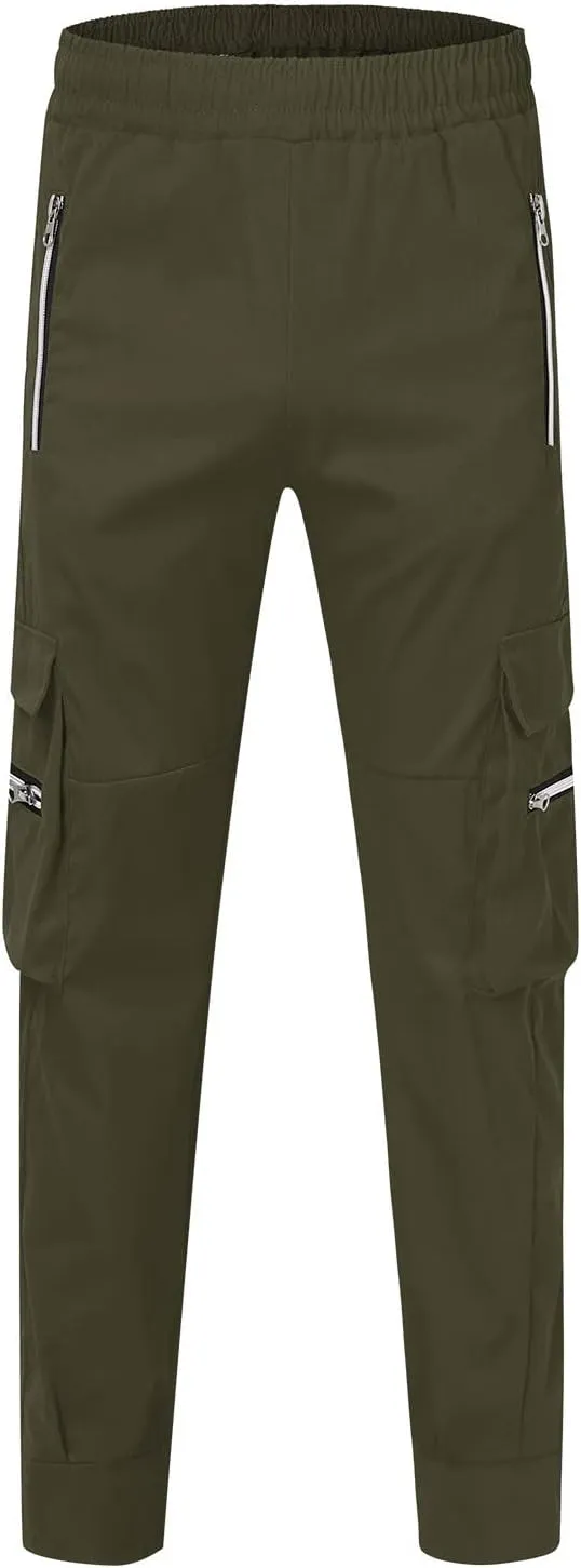 Flowy Pants for Men Casual Fall Pants for Men Men's Slim-Fit Casual Stretch Chino Pant Mens Casual Pants with Pockets