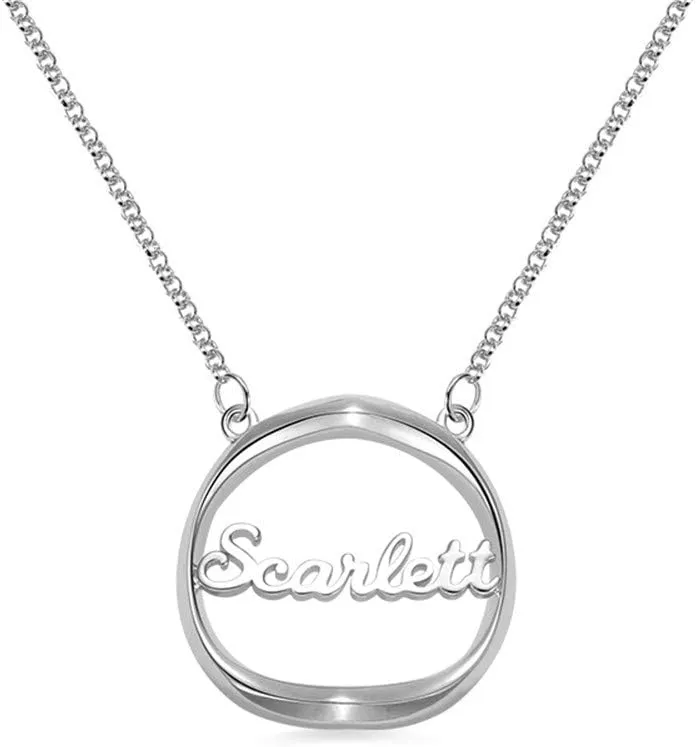Getname Necklace Personalized Shadow Heart Name Necklace Sterling Silver 925 Pendants for Her Women