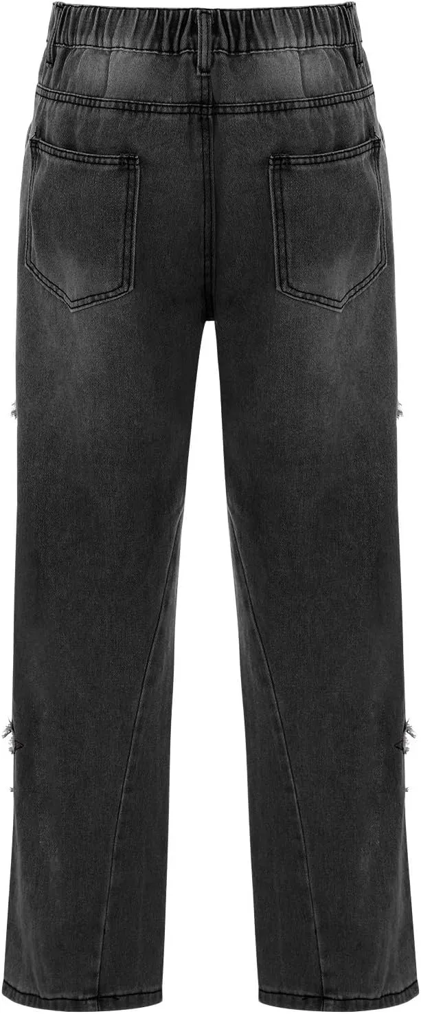 GIERIDUC Men's Linen Pants Casual Long Pants Khaki Uniform Pants for Boys Work Pants for Men Slim Fit Mens Long Workout Pants