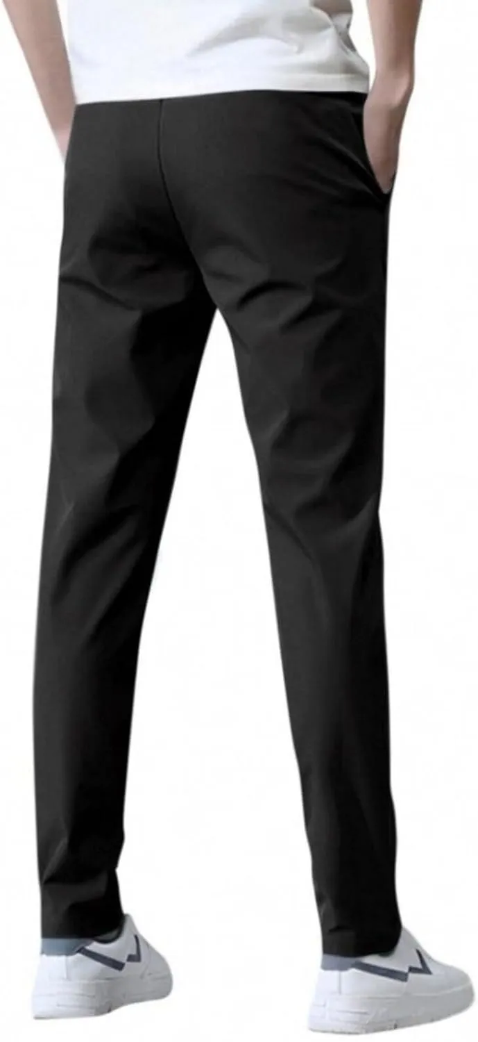 Glide Pants Men Breathable Quick Dry Work Pants Stretch Lightweight Elastic Waist Drawstring Active Hiking Pant