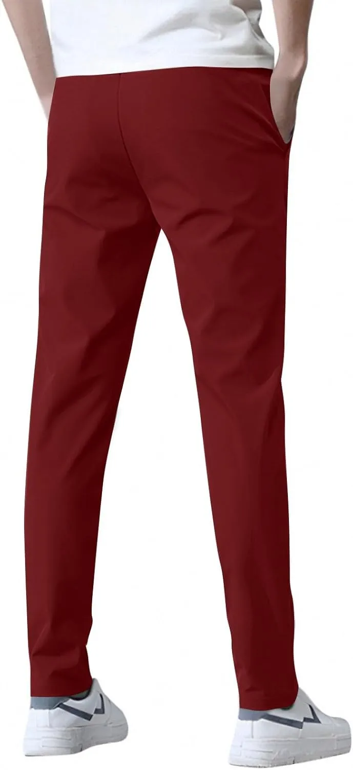 Glide Pants Men Quick Dry Breathable Work Pants Stretch Waterproof Active Hiking Lightweight Trousers with Pockets