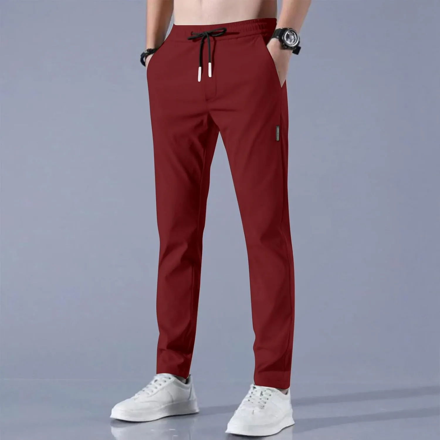 Glide Pants Men Quick Dry Breathable Work Pants Stretch Waterproof Active Hiking Lightweight Trousers with Pockets