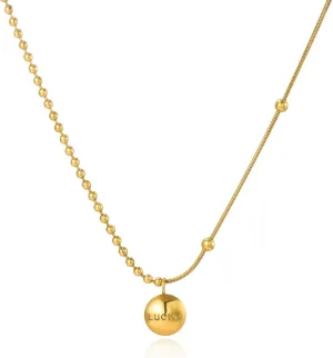 Gold Danity Charm Pendant Choker Necklaces Trendy Chunky Gold Bead Choker Necklaces for Women