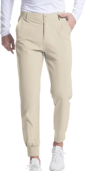 Golf Joggers for Men Lightweight Stretch Slim Fit Dress Pants Business Casual Work Pants with Pockets