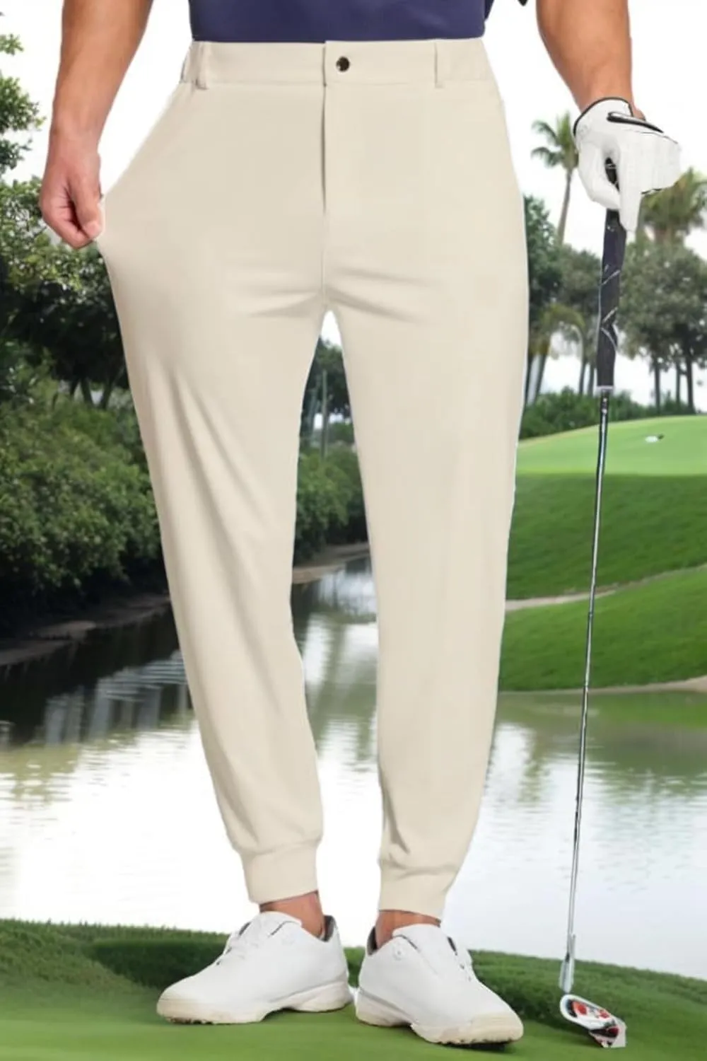 Golf Joggers for Men Lightweight Stretch Slim Fit Dress Pants Business Casual Work Pants with Pockets
