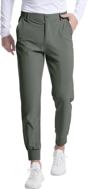 Golf Joggers for Men Lightweight Stretch Slim Fit Dress Pants Business Casual Work Pants with Pockets