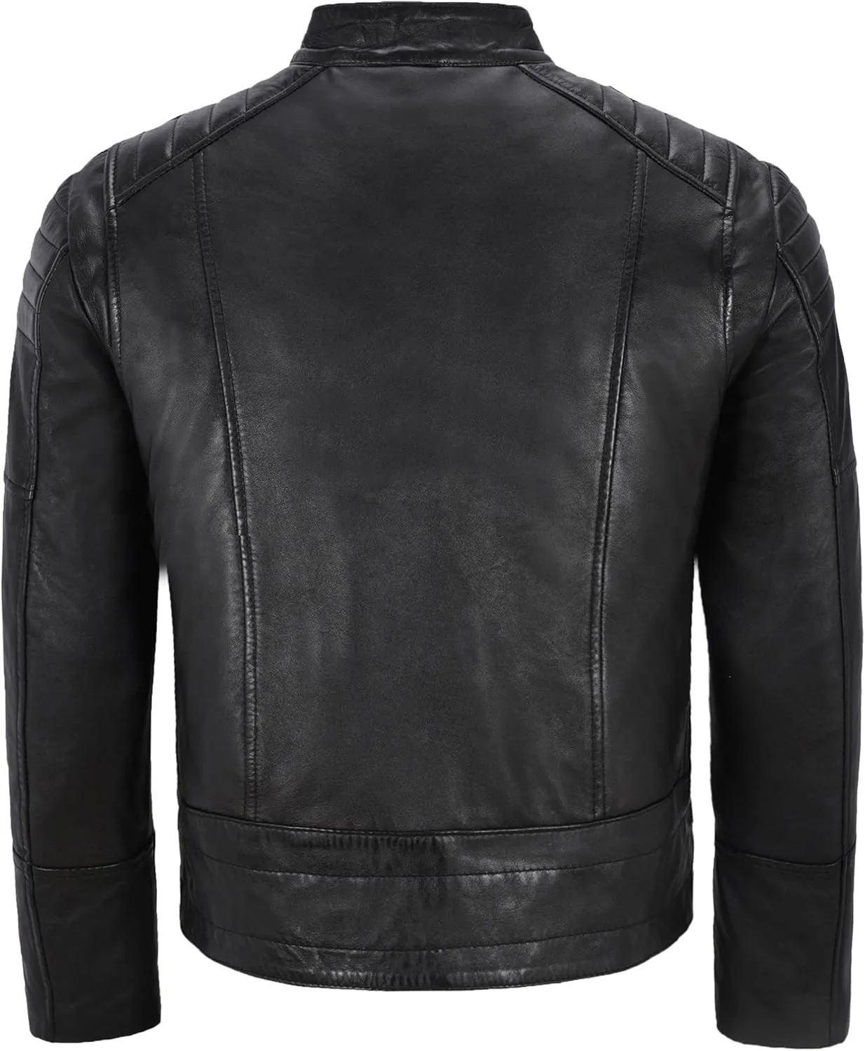 HANDSY Leather Jackets For Men - Leather Motorcycle Jacket Men -leather Biker Jacket Men - Real Leather Jackets For Men