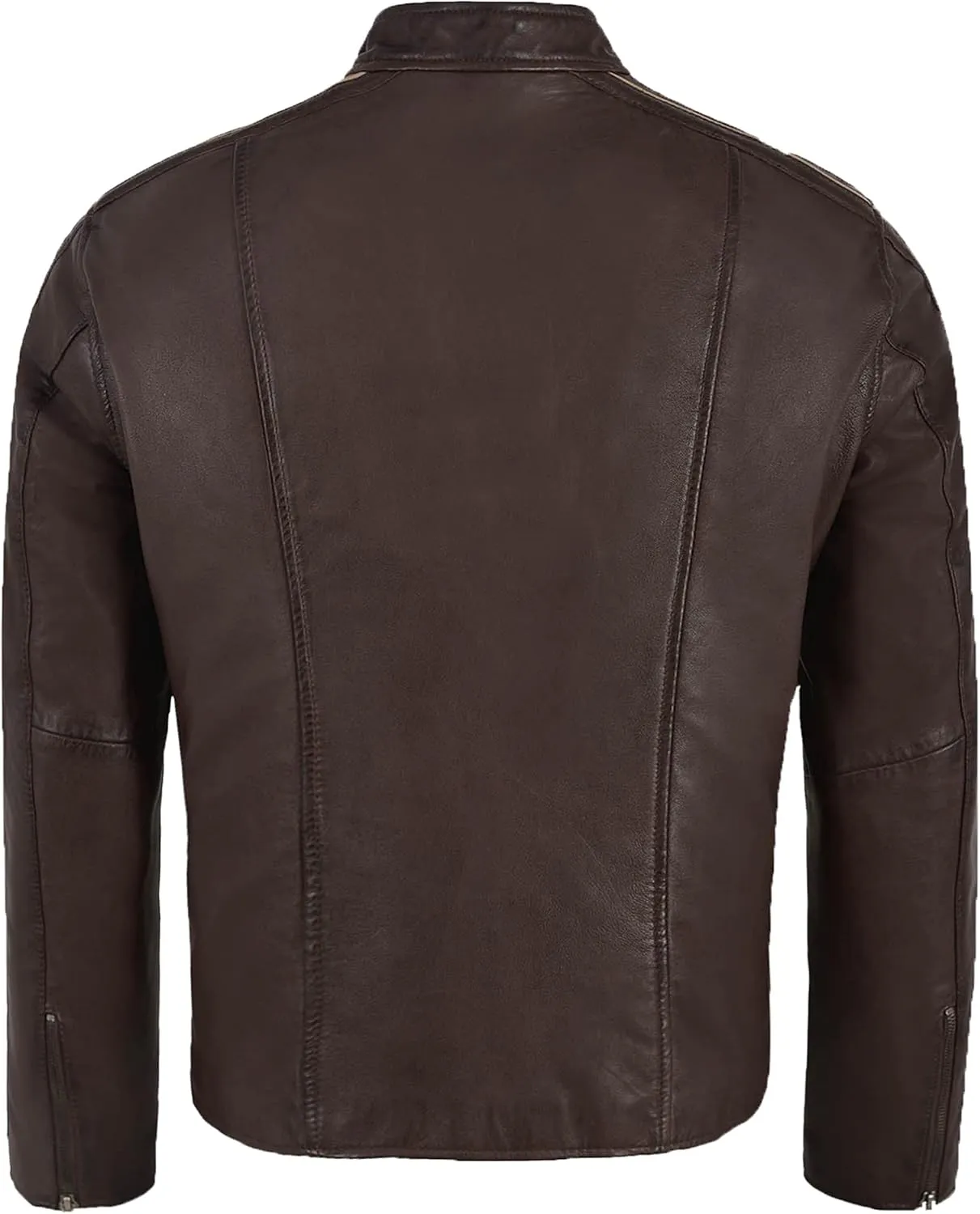 HANDSY Leather Jackets For Men - Leather Motorcycle Jacket Men -leather Biker Jacket Men - Real Leather Jackets For Men