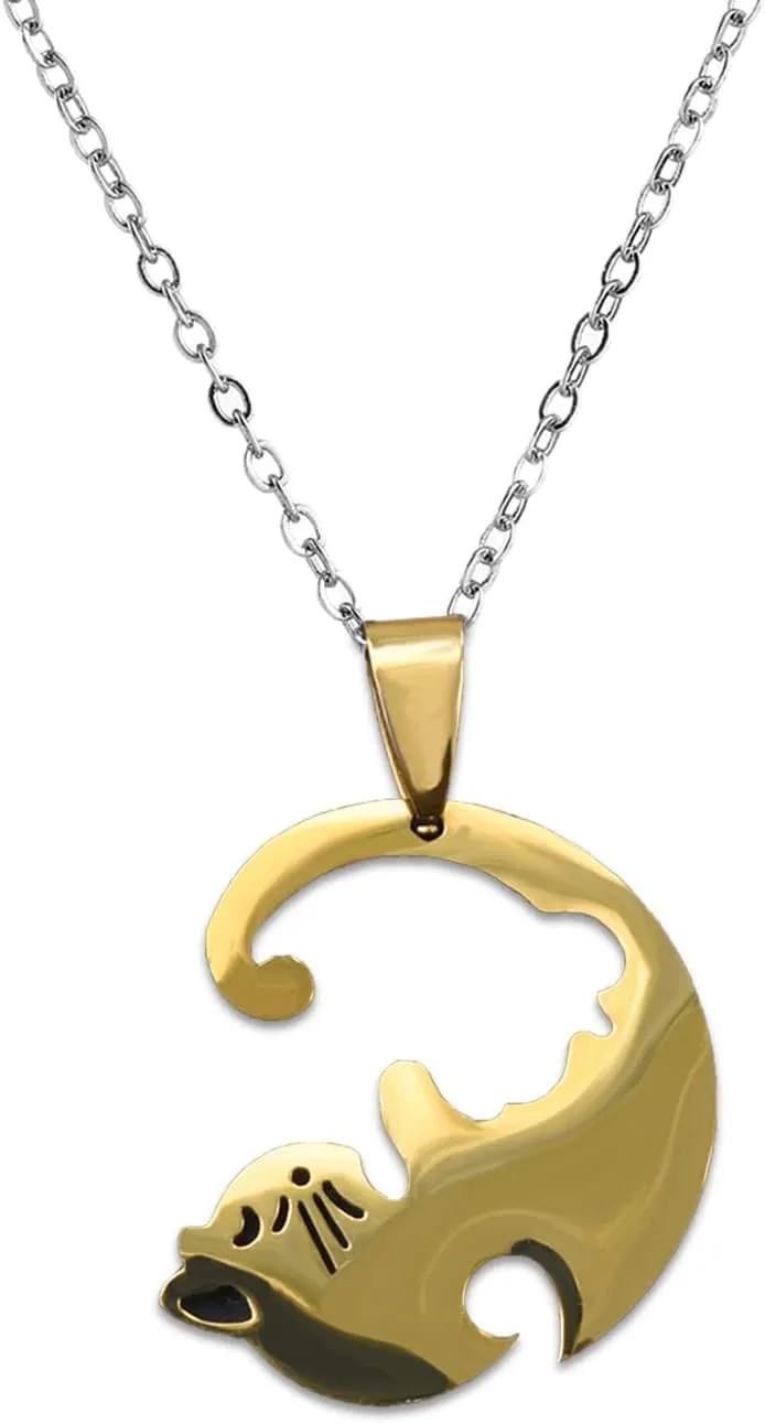 HANRESHE Cat Matching Necklaces Best Friend Necklaces Heart Yin Yang Friendship Necklace For 2