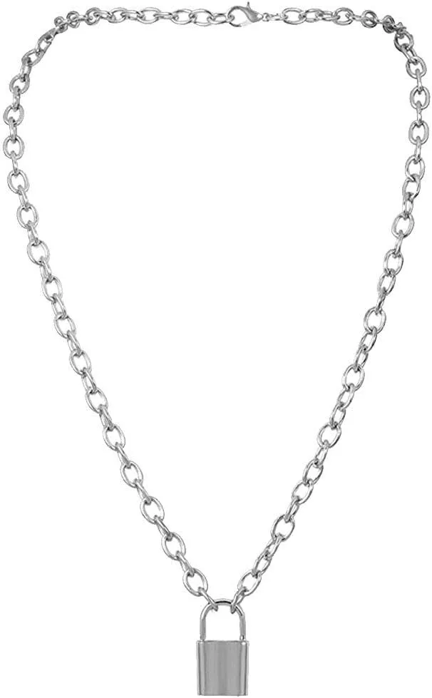 Heart Necklace Pack Layered Necklaces Punk Pendant Dainty Women Pearl Accessory Jewelry for Woman (Silver, One Size)