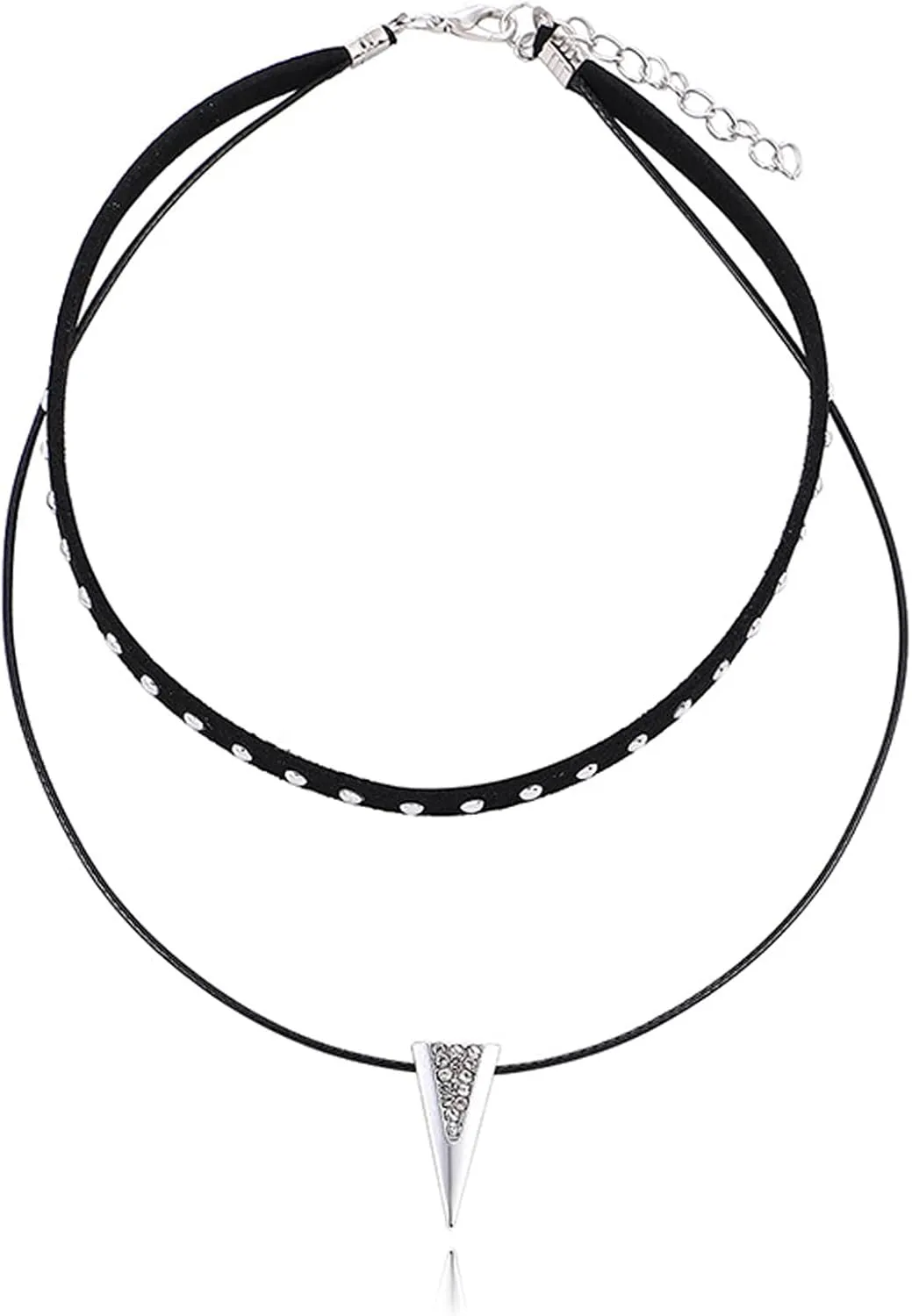 HUASAI Boho Choker Necklaces for Women Trendy Long Necklaces Layered Leather Choker Necklace Country Concert Outfits Bohemian Suede Turquoise Necklaces Western Jewelry Outfits for Women