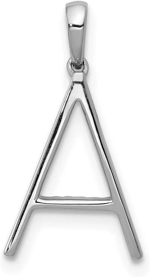 JewelryWeb 14k Solid Yellow Gold Diamond Letter Name Personalized Monogram Initial Pendant Necklace-Pendant for Women in Choice of Initials