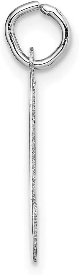 JewelryWeb 14k White Gold Solid Polished Laser cut Large Script Letter Name Personalized Monogram Initial Charm 18.29x15.39mm Wide Pendant Necklace for Women