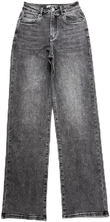 KatchMe Women's Minimalist High Waist DenimStretch Wide Leg Jeans, Trendy Multi-PocketDenim Trousers for Women,